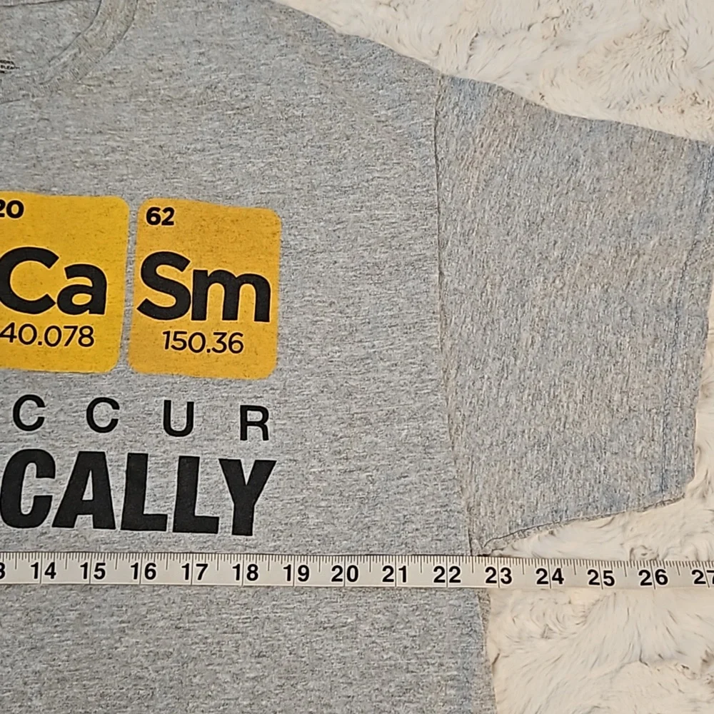 'Sarcasm may occur periodically' graphic print tee XL and 2XL short sleeve gray - Picture 4 of 6